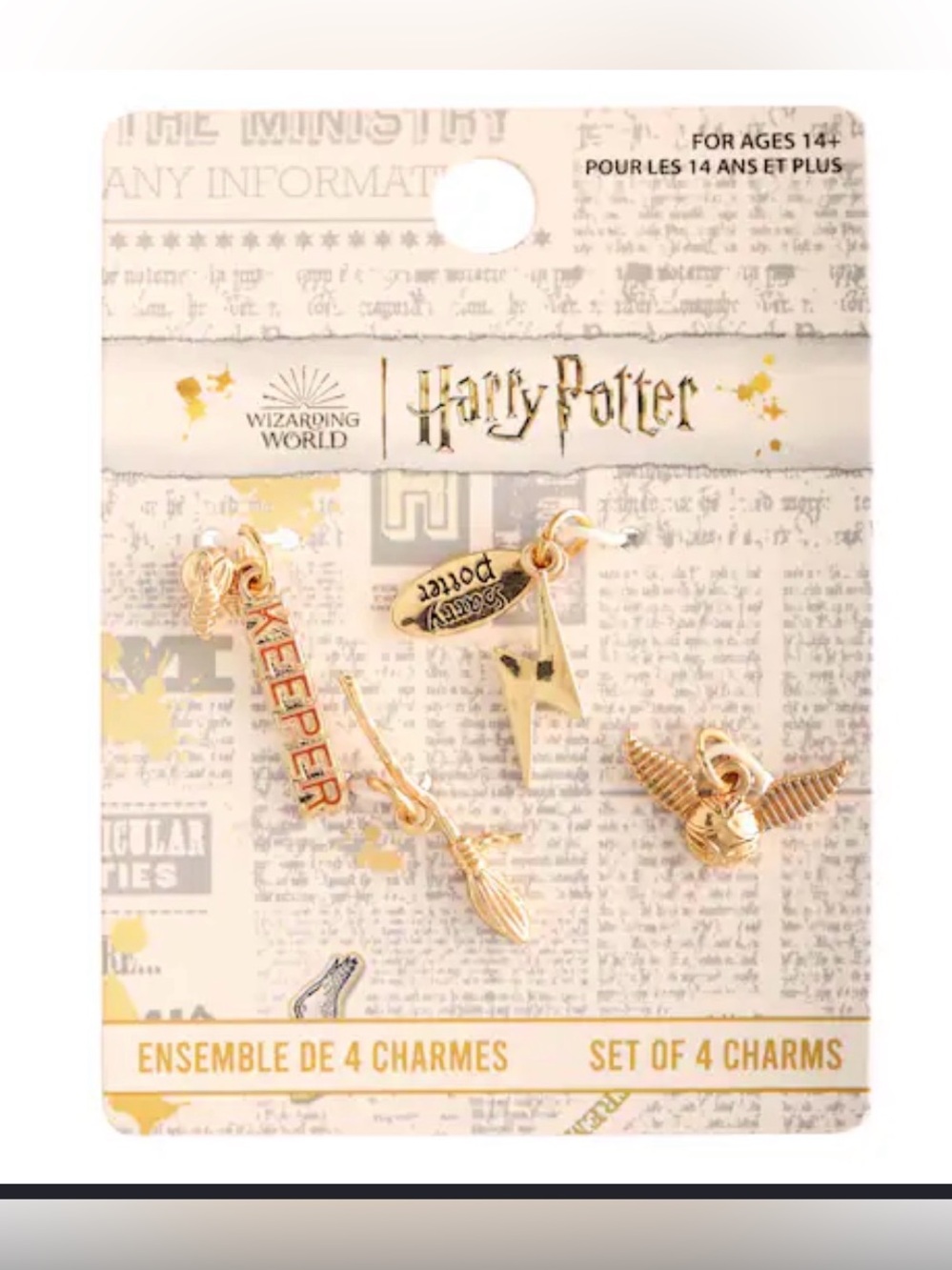 Warner Bros. Harry Potter Gold-Tone Quidditch Charm Set